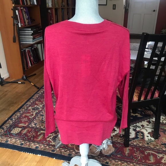 Eileen Fisher Red Merino Wool Sweater, Small - Picture 9 of 9